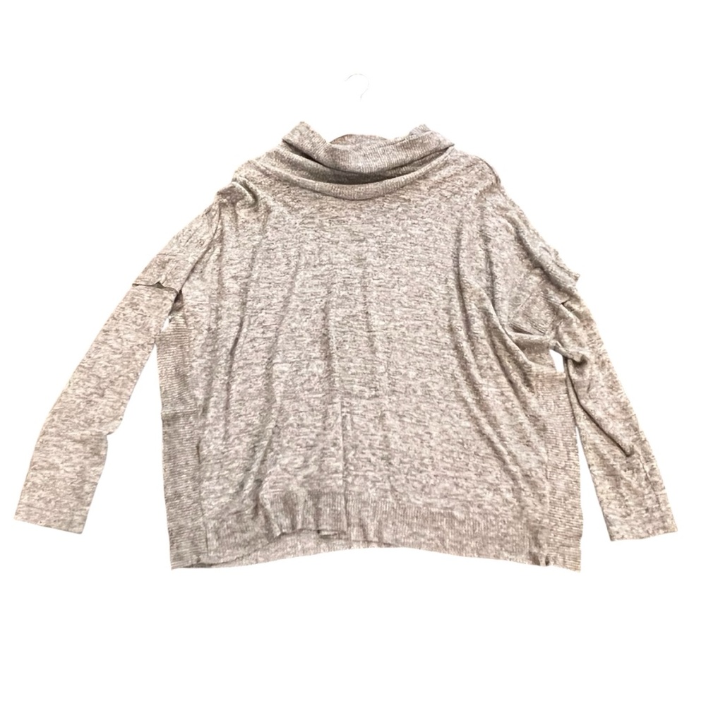 Anthropologie Postmark Heathered Grey Cowl Neck Knit Sweater – Size Small